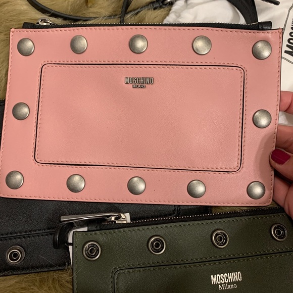 Authentic MOSCHINO Leather 3 in 1 design clip zip Crosby - Picture 12 of 15